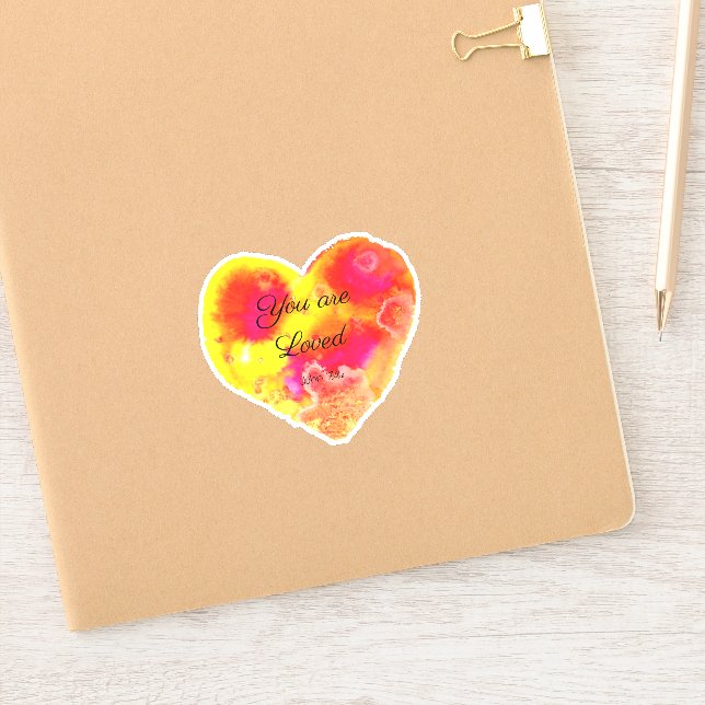 Pegatina Eres un corazón querido. (Cuaderno)