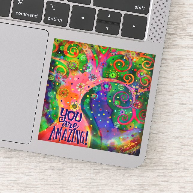 Pegatina Eres un magnífico árbol rosa (Detalle)