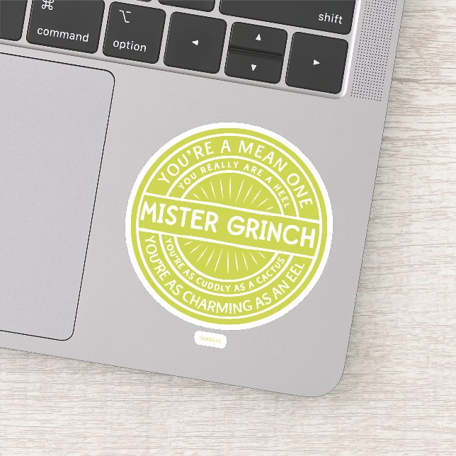 Pegatina Eres un miserable Mister Grinch (Detalle)