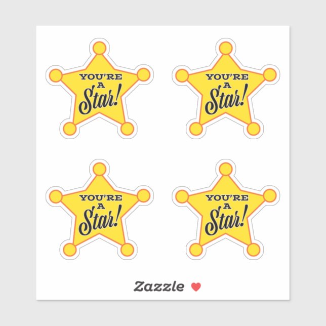 Pegatina Eres una estrella (Hoja)