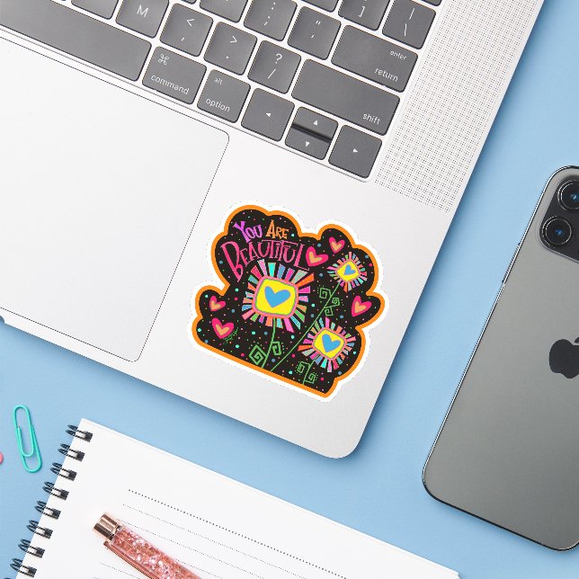 Pegatina Eres una hermosa y caprichosa Inespiritividad de l (Ordenado portátil con iPhone)