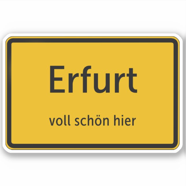 Pegatina Erfurt Aufkleber Sticker Autoaufkleber (Anverso)