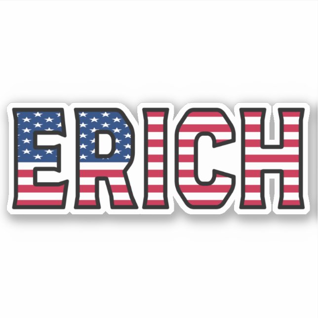 Pegatina Erich Name Vorname USA Sticker Stickerset (Anverso)