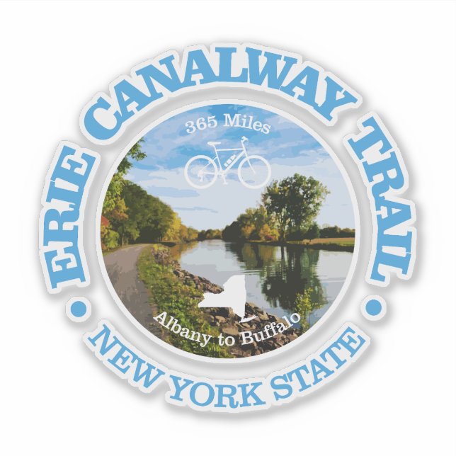 Pegatina Erie Canalway Trail (ciclismo c) (Anverso)