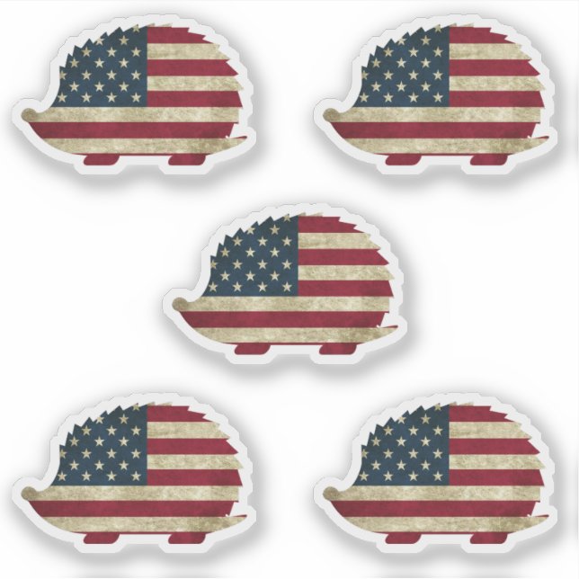 Pegatina Erizo Americano (Anverso)