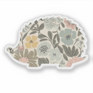 Pegatina Erizo Floral Boho
