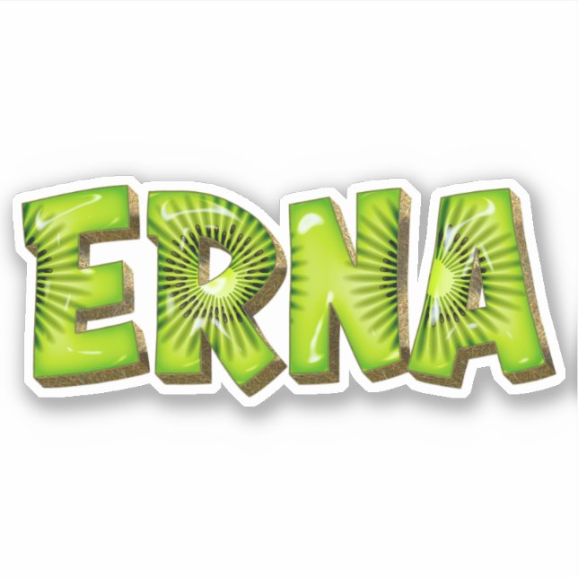 Pegatina Erna Name Kiwi Design Aufkleber Sticker (Anverso)