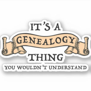 Pegatina Es algo genealógico - no lo entenderías