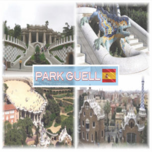 Pegatina ES Barcelona - Park Guell