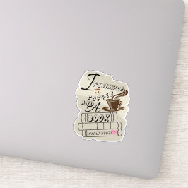 Pegatina Es café simple y un libro