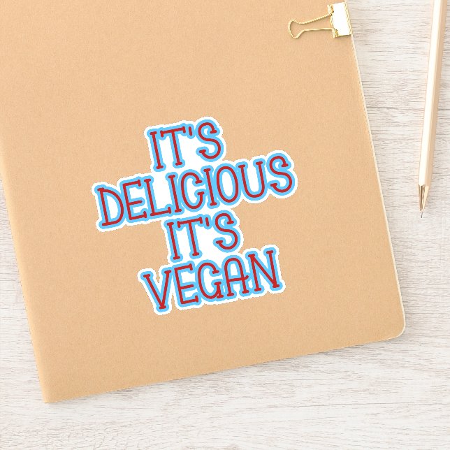 Pegatina Es delicioso es el vegan (Cuaderno)