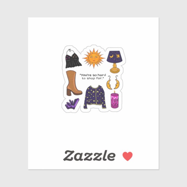 Pegatina Es Difícil Comprar Classi Estético Whimsigoth (Hoja)