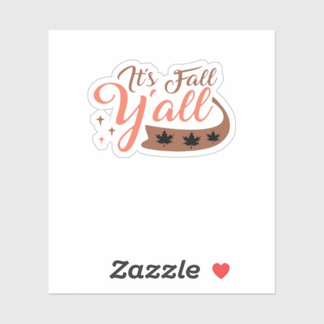 Pegatina Es el otoño, la hoja de calabaza otoñal (Hoja)