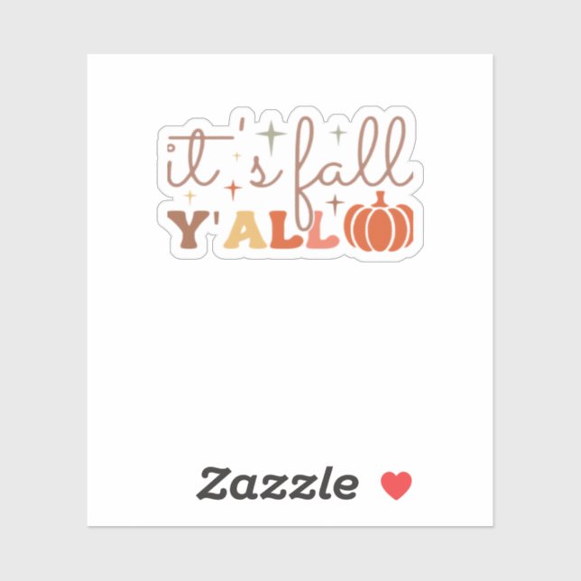 Pegatina Es el otoño, la hoja de calabaza otoñal (Hoja)