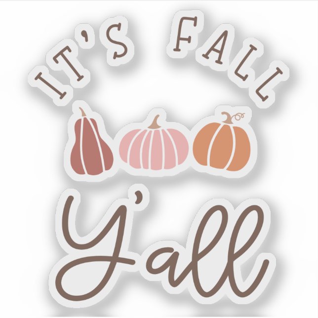 Pegatina Es el vinilo de corte Personalizado de otoño (Anverso)