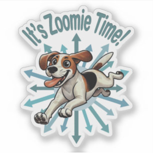 Pegatina Es el zoomie time Medium Beagle Mutt