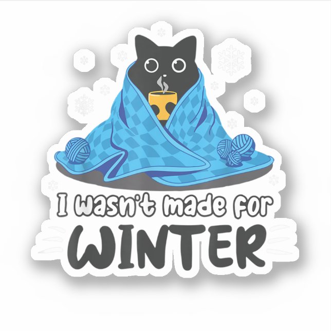 Pegatina Es gracioso que no me hicieron un café para gato e (Anverso)