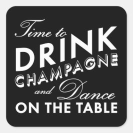 Pegatina - Es hora de beber champán