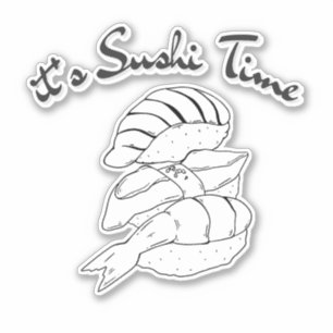Pegatina Es hora de sushi, sushi