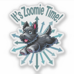 Pegatina Es hora de Zoomie Scottish Terrier