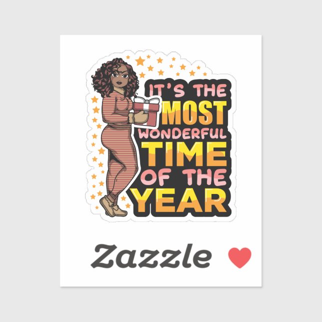 Pegatina Es la época más maravillosa del año Navidades (Hoja)