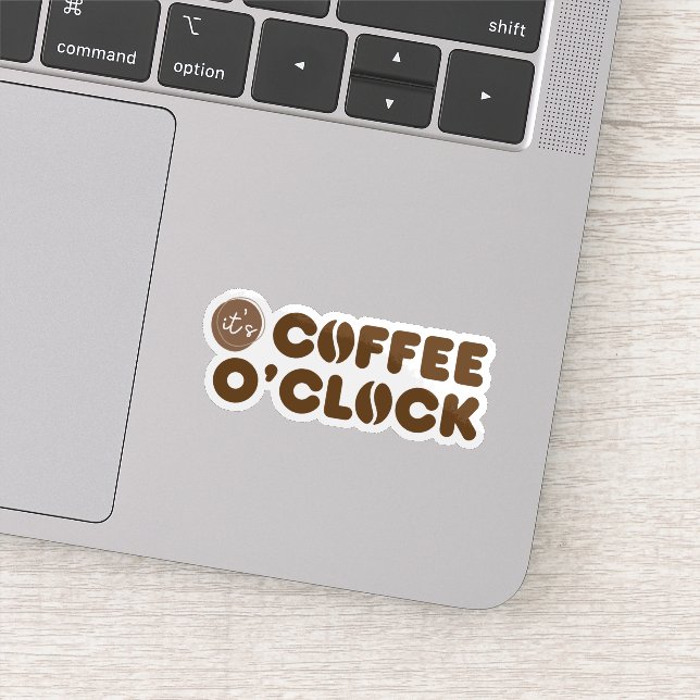 Pegatina Es la hora del café (Detalle)