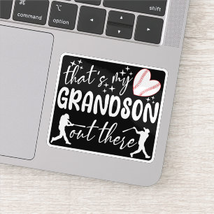 Pegatina Es mi nieto ahí fuera, abuela divertida