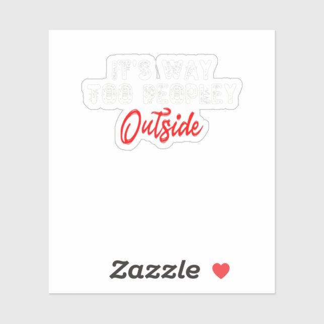 Pegatina Es muy popular afuera (Hoja)