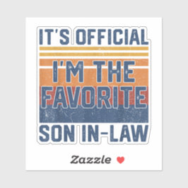 Pegatina Es oficial que soy el hijo favorito en la ley