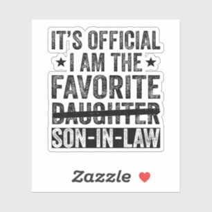 Pegatina Es oficial soy el Guay favorito de los suegros