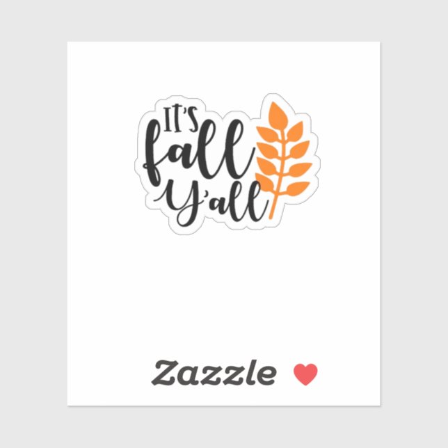 Pegatina Es otoño, picazón de calabaza, hojas de otoño, hal (Hoja)