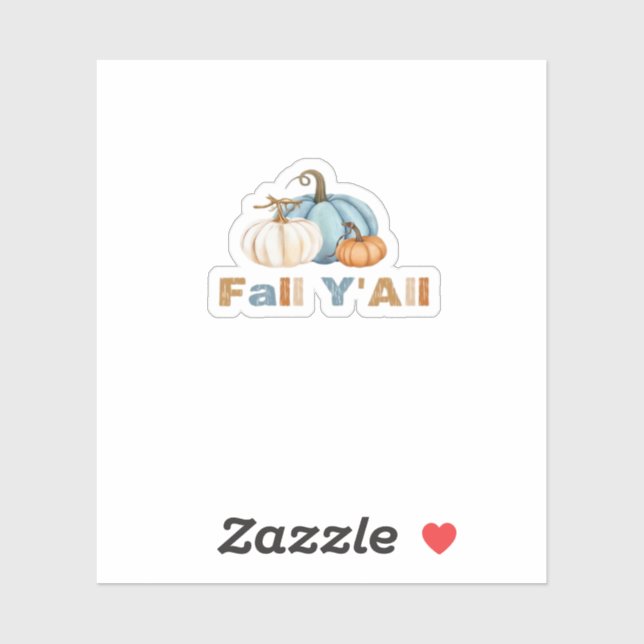 Pegatina Es otoño, temporada de otoño, calabazas (Hoja)