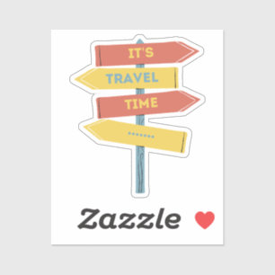 Pegatina Es tiempo de viaje