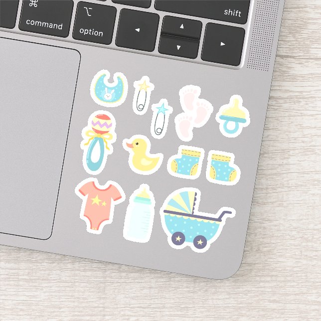 Pegatina Es un Baby Shower de Boy Blue (Detalle)