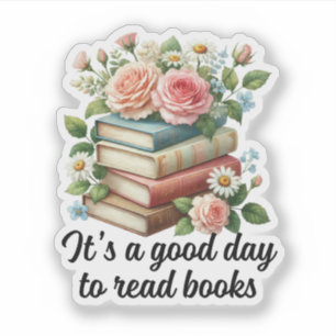 Pegatina Es un buen día para leer libros