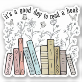 Pegatina Es un buen día para leer un libro