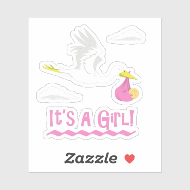 Pegatina ¡Es un Chica! (Hoja)