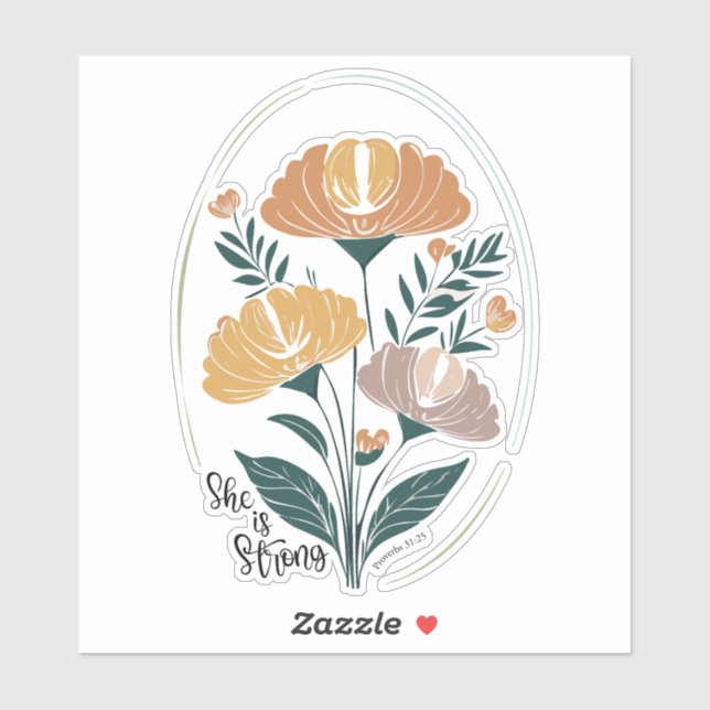 Pegatina Es un salmo fuerte Boho cristiano Inspirador T (Hoja)