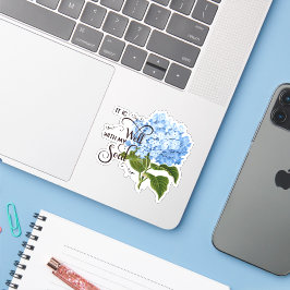 Pegatina Es una hortensia bien azul