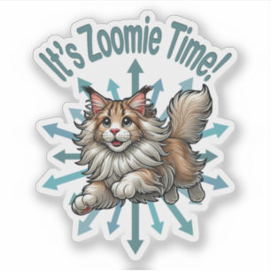 Pegatina Es Zoomie Time Maine Coon Cat