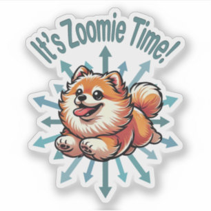Pegatina Es Zoomie Time Pomeranian