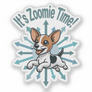 Pegatina Es Zoomie Time Rat Terrier
