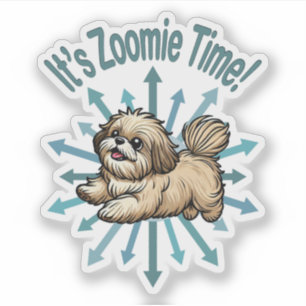 Pegatina Es Zoomie Time Shih Tzu