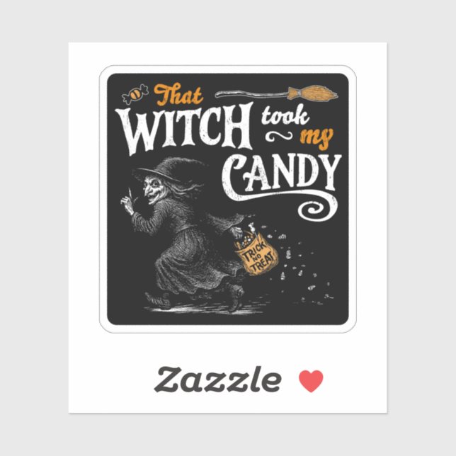 Pegatina Esa Bruja Me Llevó A Mi Candy Dark (Hoja)