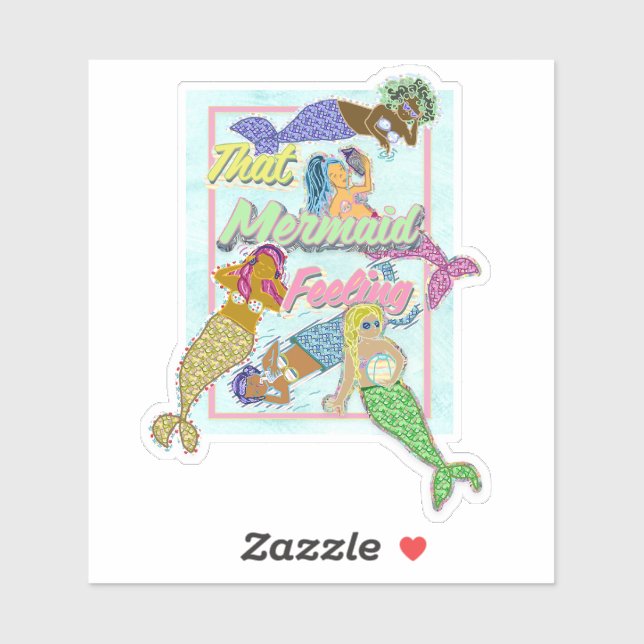 Pegatina Esa silueta de sirena (Hoja)