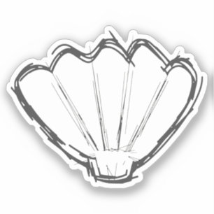 Pegatina Esbozo de conchas