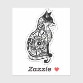 Pegatina Esbozo de gato curado II