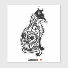 Pegatina Esbozo de gato curado II