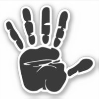 Esbozo de impresión de mano negra