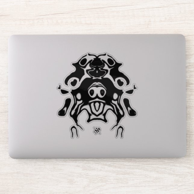 Pegatina Esbozo de perro de vaca v1 (Ordenador)